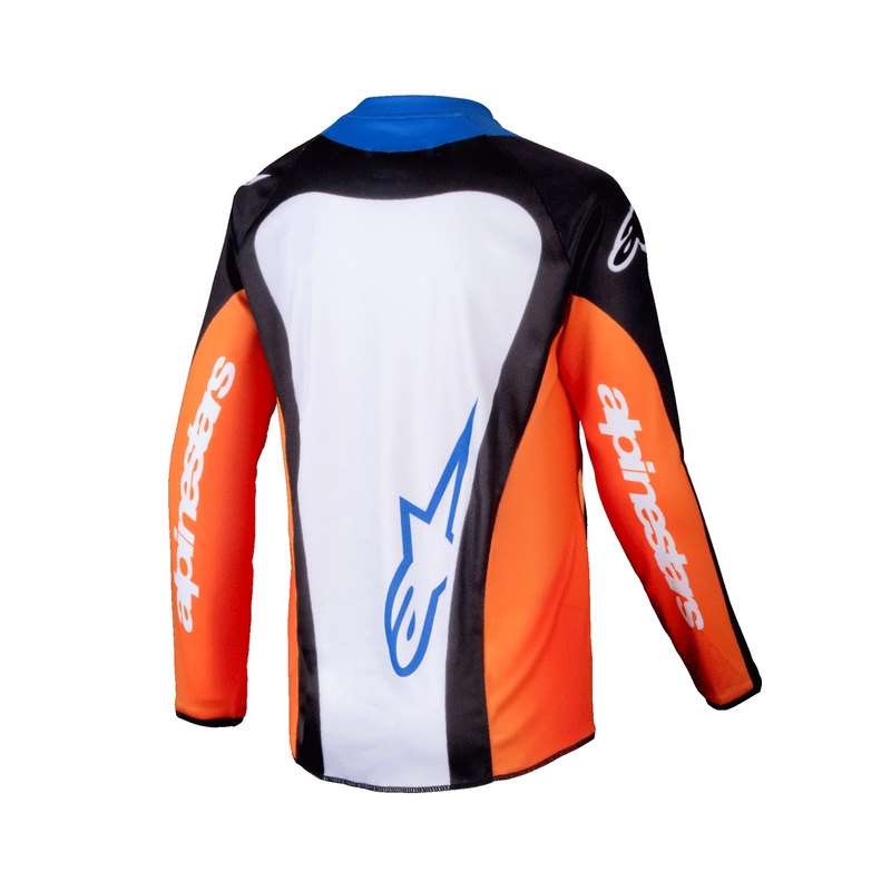 Dječji motocross dres Alpinestars Racer Melt narančasto-plavi