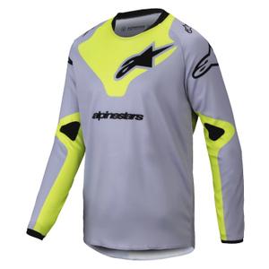 Dječji motocross dres Alpinestars Racer Veil sivo-fluo žuti