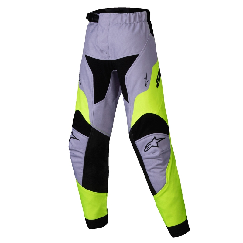 Dječje motocross hlače Alpinestars Racer Veil Kids sivo-fluo žute