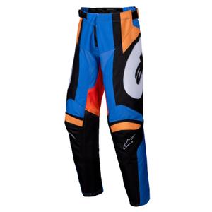 Dječje motocross hlače Alpinestars Racer Melt narančasto-plave