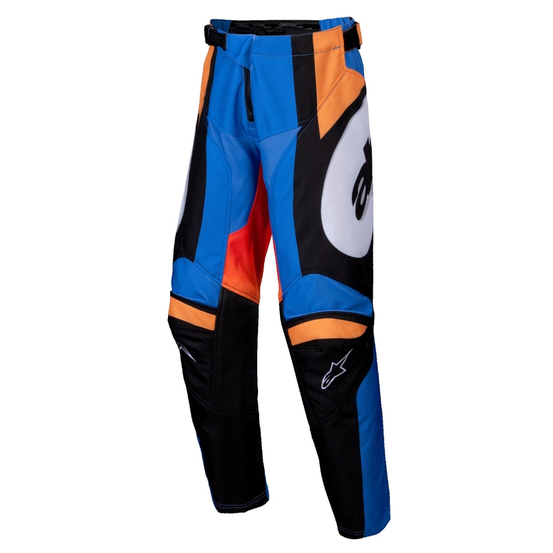 Dječje motocross hlače Alpinestars Racer Melt narančasto-plave