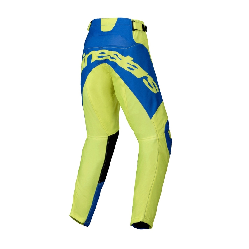 Dječje motocross hlače Alpinestars Racer Veil fluo žuto-plave