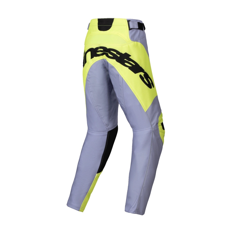 Dječje motocross hlače Alpinestars Racer Veil sivo-fluo žute