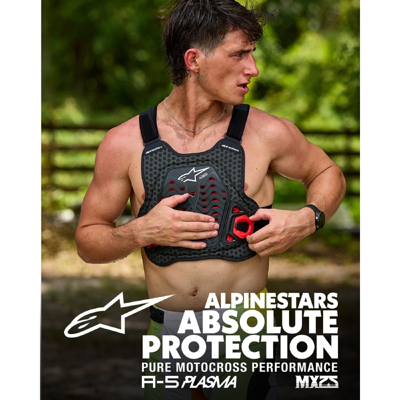 Alpinestars A-5 Plasma štitnik za prsa crno-crveno-bijeli