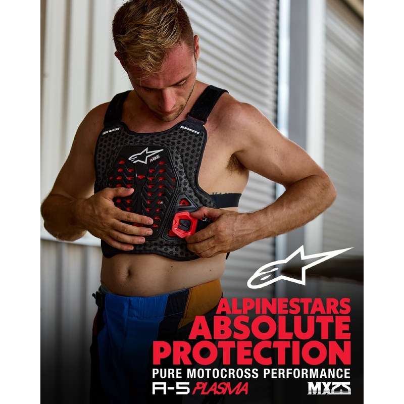 Alpinestars A-5 Plasma štitnik za prsa crno-crveno-bijeli