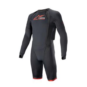 Vanjski sloj prsluka Alpinestars TECH-AIR®10 sa zračnim jastukom s kratkim hlačama crno-crveno-sivo
