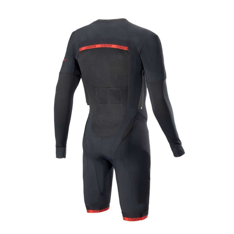 Vanjski sloj prsluka Alpinestars TECH-AIR®10 sa zračnim jastukom s kratkim hlačama crno-crveno-sivo