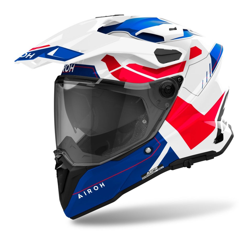 Enduro kaciga Airoh Commander 2 Reveal sjajna plavo-crvena