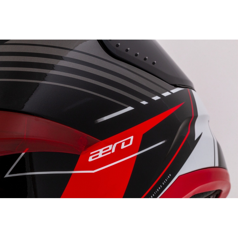 Cassida Aero Drome integralna motociklistička kaciga crno-crveno-bijelo-siva