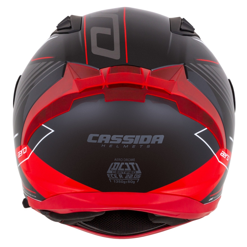 Cassida Aero Drome integralna motociklistička kaciga crno-crveno-bijelo-siva