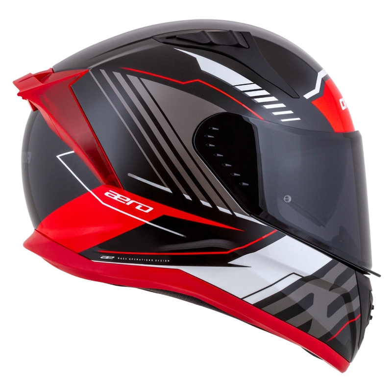 Cassida Aero Drome integralna motociklistička kaciga crno-crveno-bijelo-siva