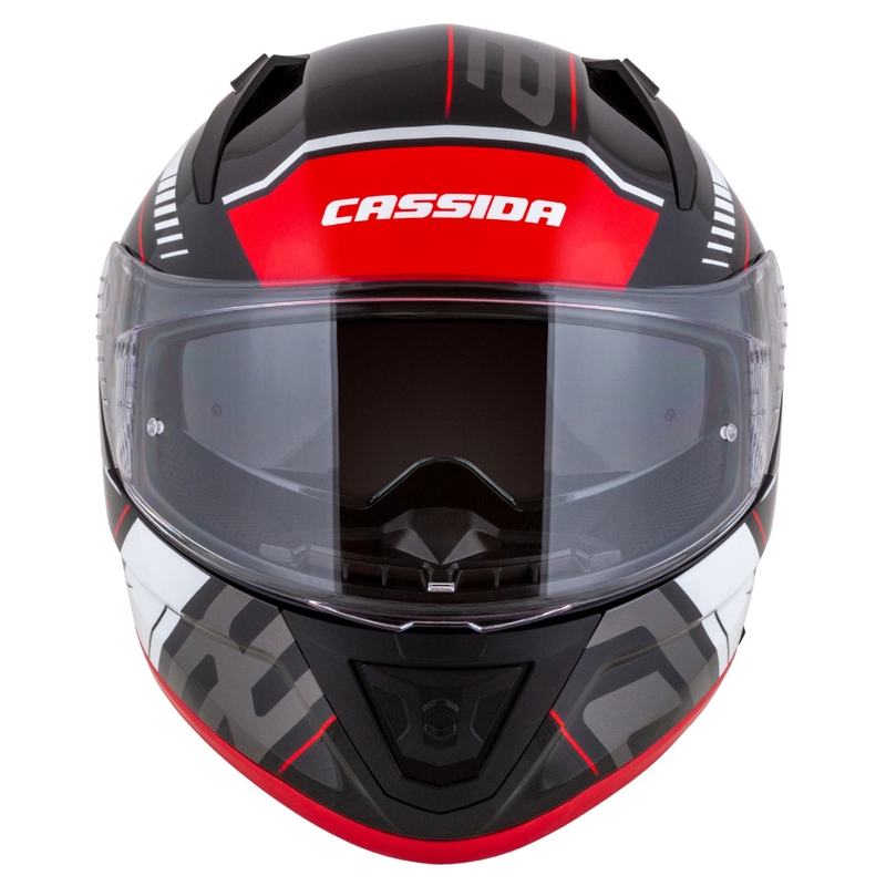 Cassida Aero Drome integralna motociklistička kaciga crno-crveno-bijelo-siva