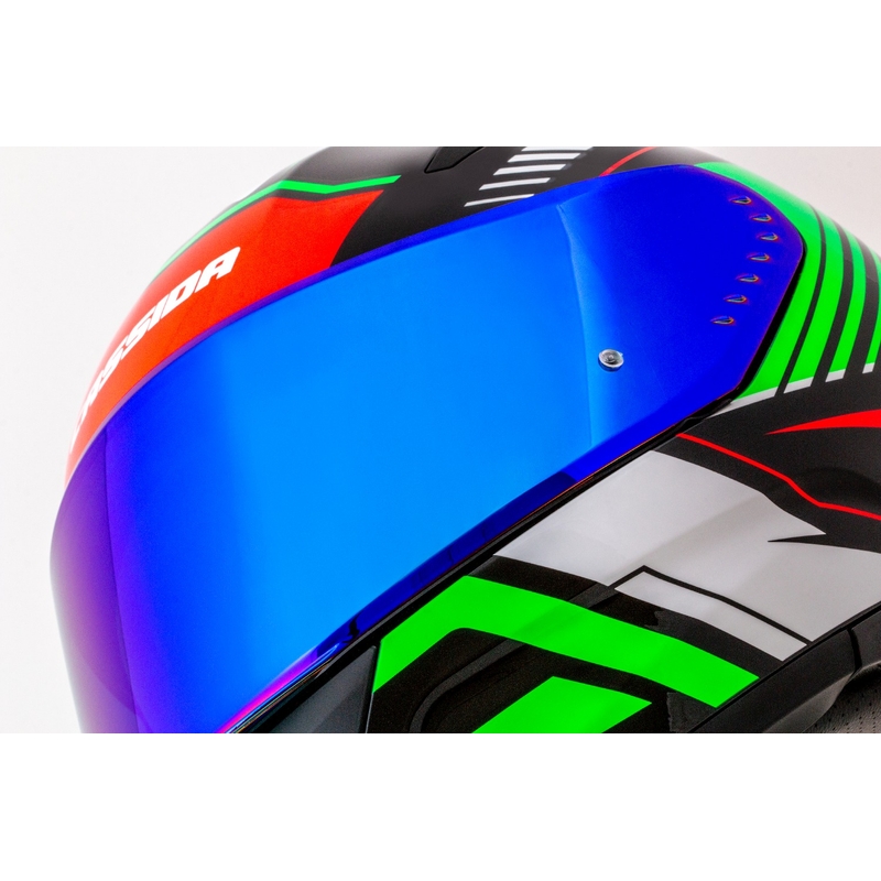 Cassida Aero Drome integralna motociklistička kaciga crno-crveno-zeleno-bijela