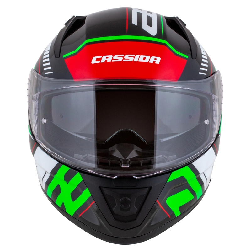 Cassida Aero Drome integralna motociklistička kaciga crno-crveno-zeleno-bijela