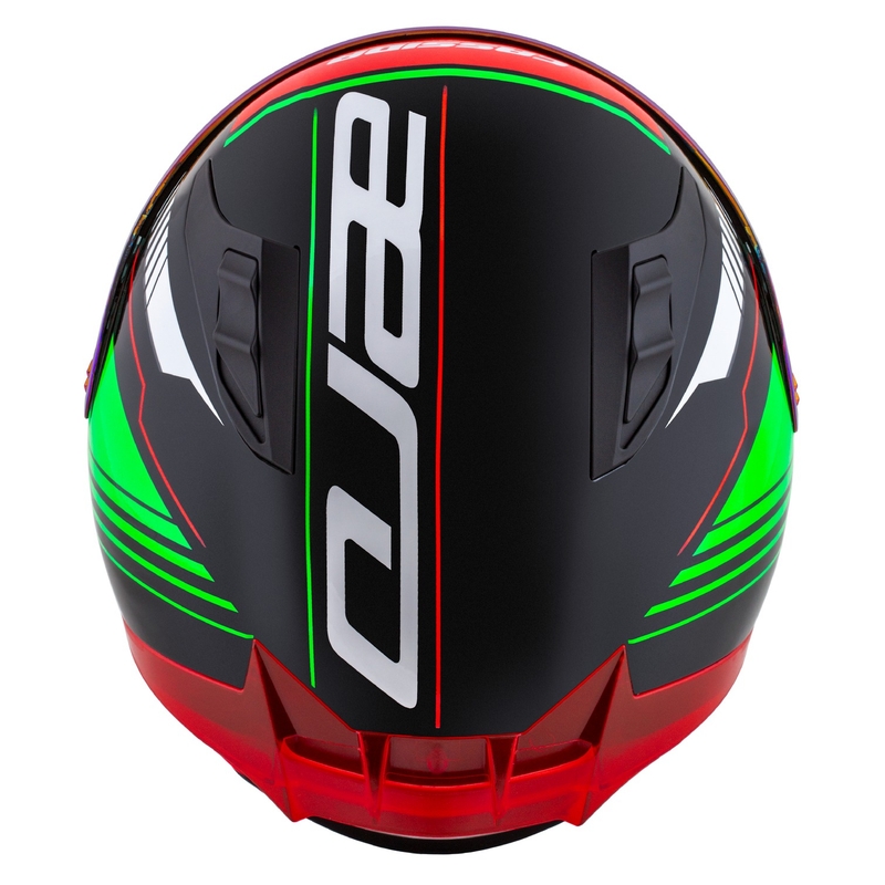 Cassida Aero Drome integralna motociklistička kaciga crno-crveno-zeleno-bijela
