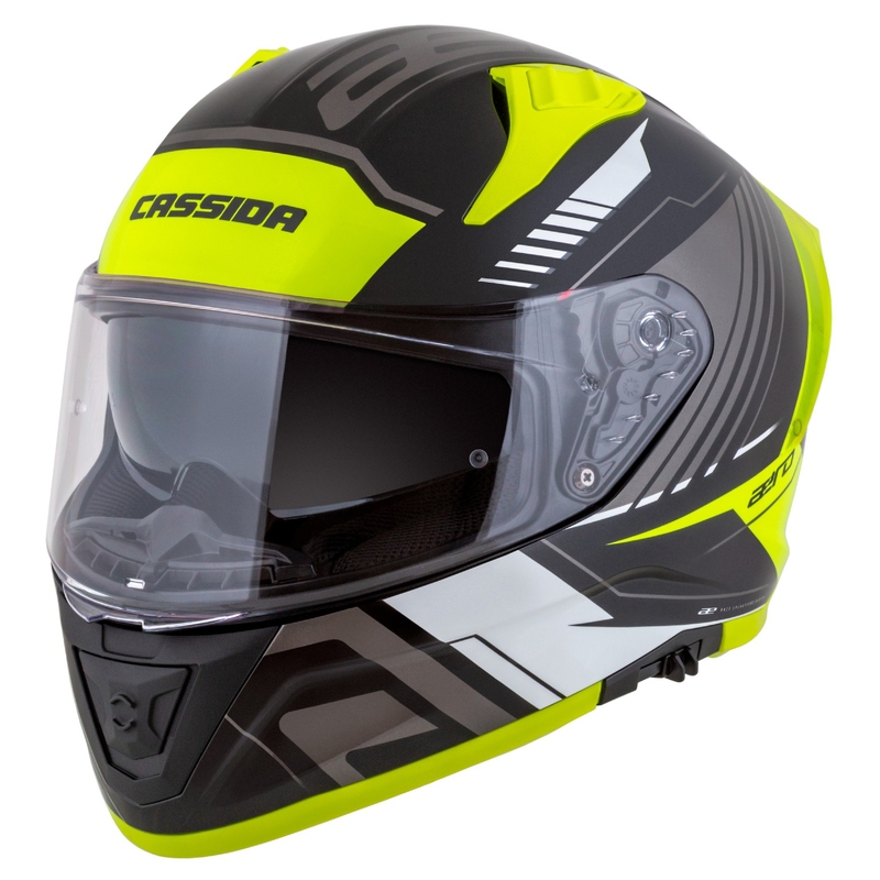 Cassida Aero Drome integralna motoristička kaciga crno-fluo žuto-bijelo-siva