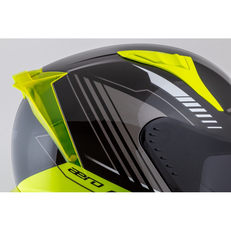Cassida Aero Drome integralna motoristička kaciga crno-fluo žuto-bijelo-siva