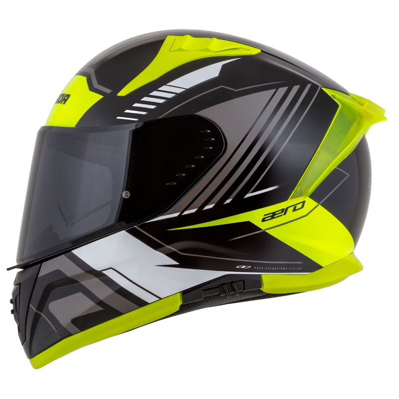 Cassida Aero Drome integralna motoristička kaciga crno-fluo žuto-bijelo-siva