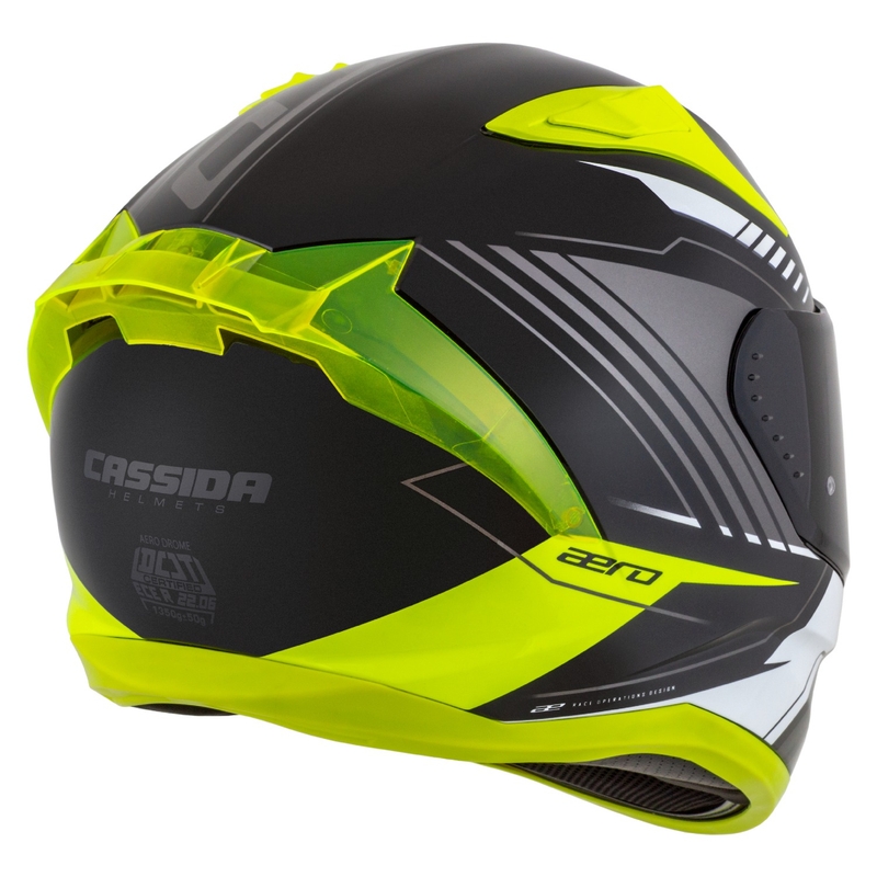 Cassida Aero Drome integralna motoristička kaciga crno-fluo žuto-bijelo-siva