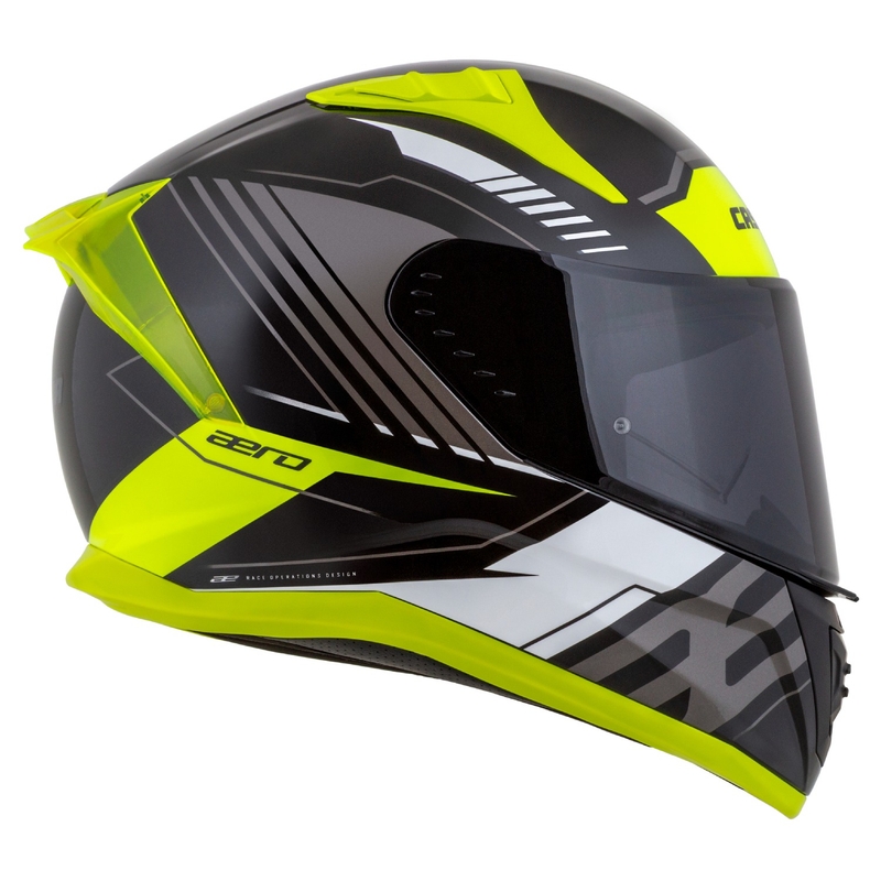 Cassida Aero Drome integralna motoristička kaciga crno-fluo žuto-bijelo-siva
