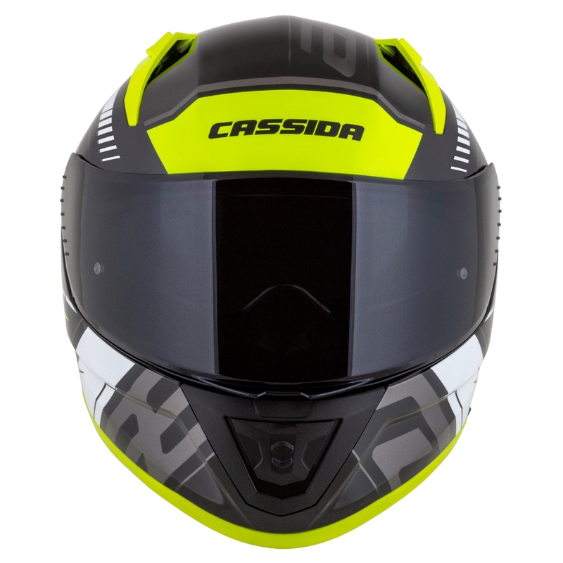 Cassida Aero Drome integralna motoristička kaciga crno-fluo žuto-bijelo-siva