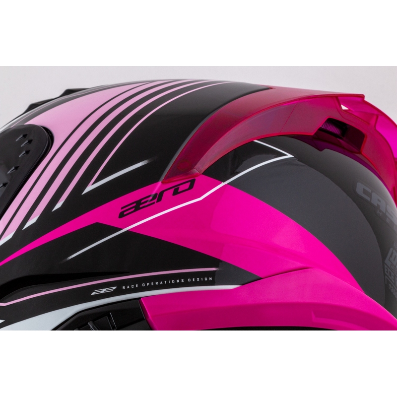 Crno-ružičasto-bijela integralna motociklistička kaciga Cassida Aero Drome