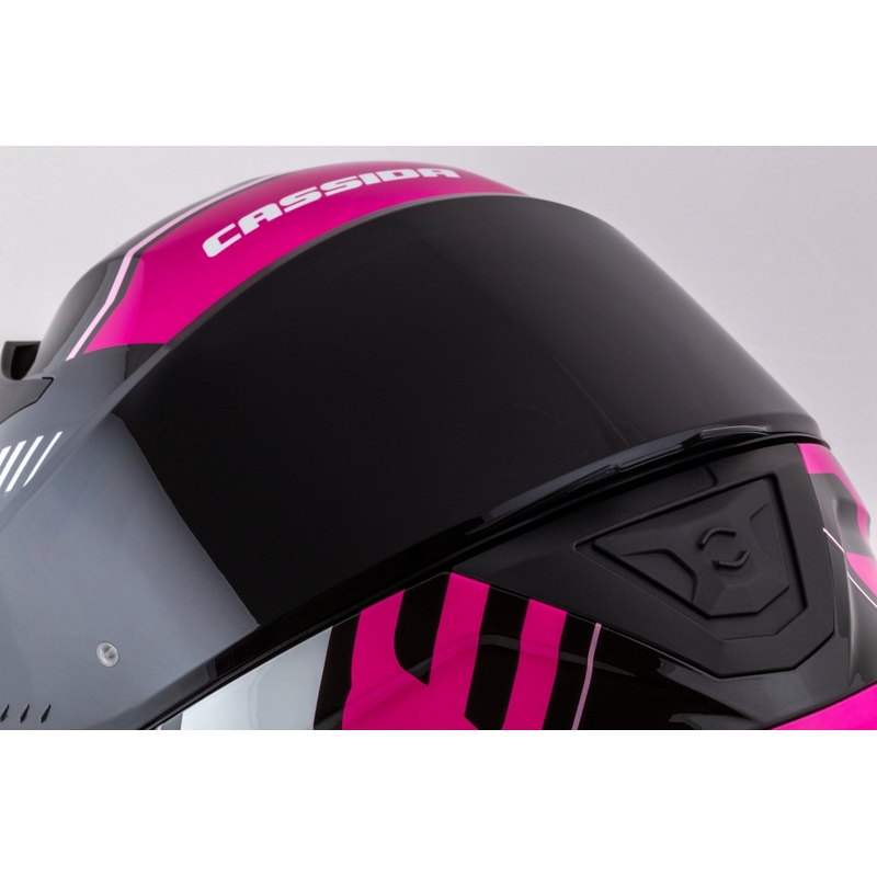 Crno-ružičasto-bijela integralna motociklistička kaciga Cassida Aero Drome