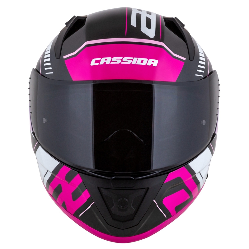 Crno-ružičasto-bijela integralna motociklistička kaciga Cassida Aero Drome