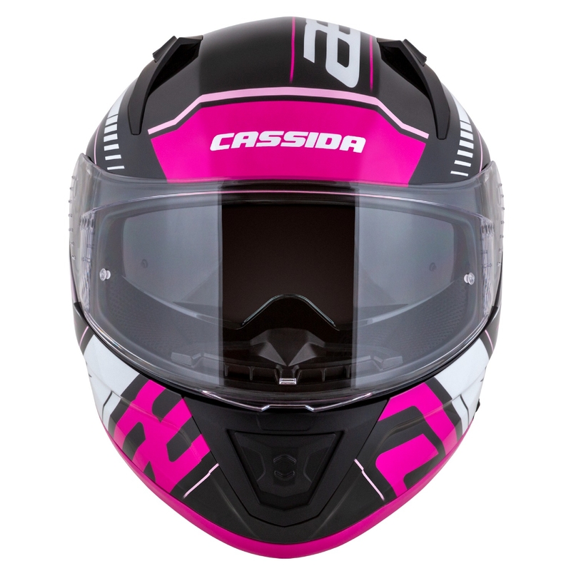 Crno-ružičasto-bijela integralna motociklistička kaciga Cassida Aero Drome