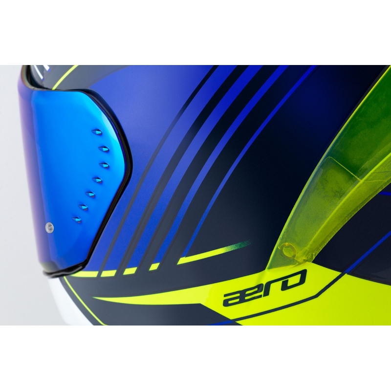 Cassida Aero Drome integralna moto kaciga plavo-fluo žuto-svijetlo plavo-bijela
