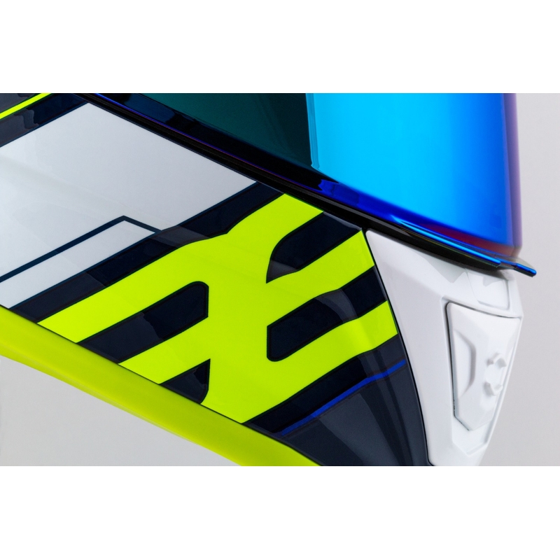 Cassida Aero Drome integralna moto kaciga plavo-fluo žuto-svijetlo plavo-bijela
