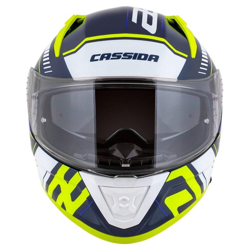 Cassida Aero Drome integralna moto kaciga plavo-fluo žuto-svijetlo plavo-bijela