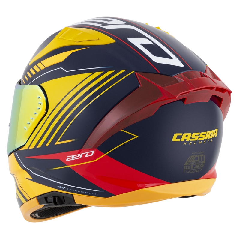 Cassida Aero Drome Integral motociklistička kaciga plava-fluo žuta-narančasta-crvena-svijetlo plava-bijela