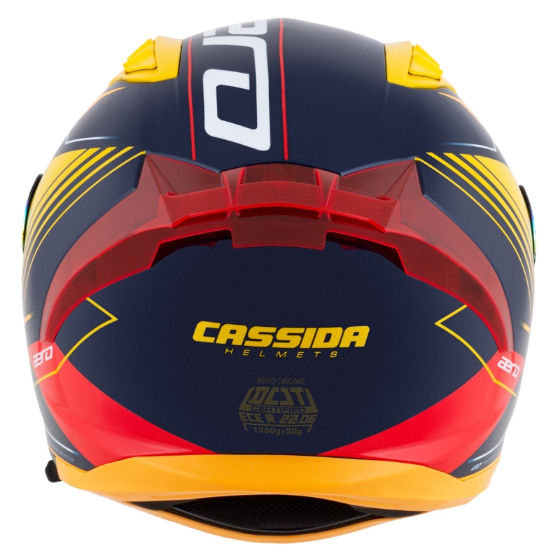 Cassida Aero Drome Integral motociklistička kaciga plava-fluo žuta-narančasta-crvena-svijetlo plava-bijela
