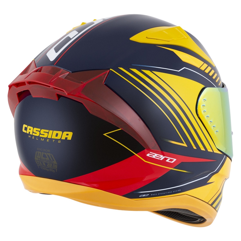 Cassida Aero Drome Integral motociklistička kaciga plava-fluo žuta-narančasta-crvena-svijetlo plava-bijela