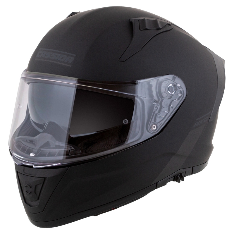 Integralna motociklistička kaciga Cassida Aero mat crno-siva