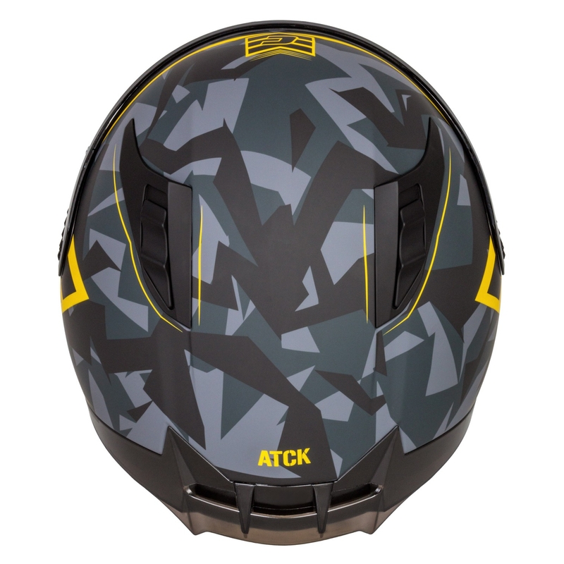 Integralna moto kaciga Cassida Aero camo sivo-crno-fluo žuta