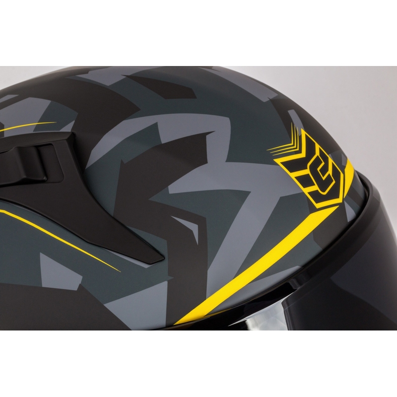 Integralna moto kaciga Cassida Aero camo sivo-crno-fluo žuta