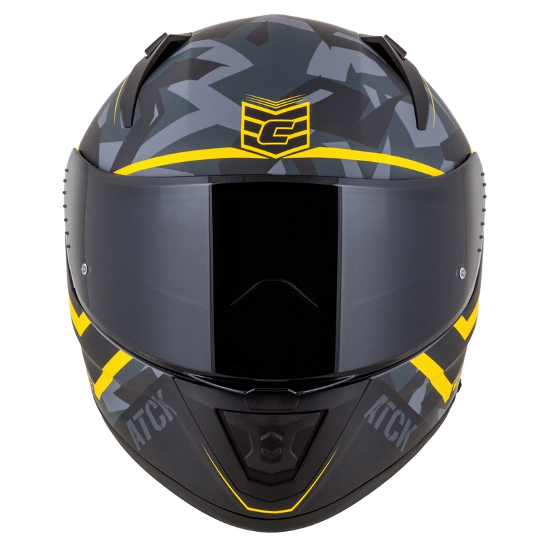 Integralna moto kaciga Cassida Aero camo sivo-crno-fluo žuta