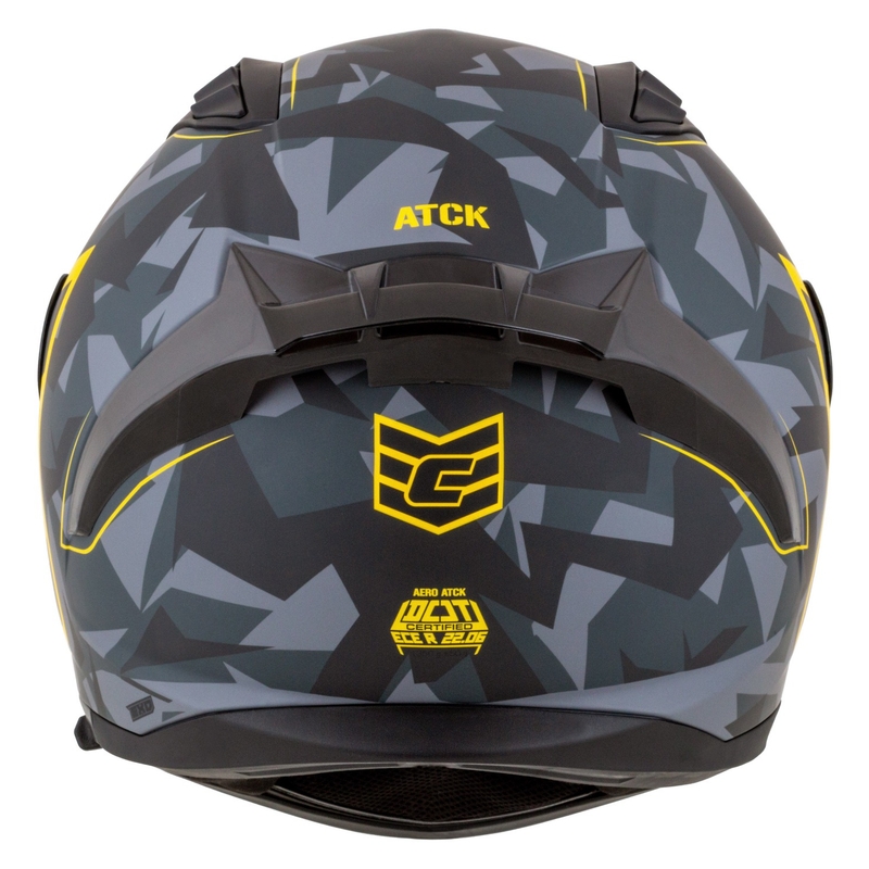 Integralna moto kaciga Cassida Aero camo sivo-crno-fluo žuta