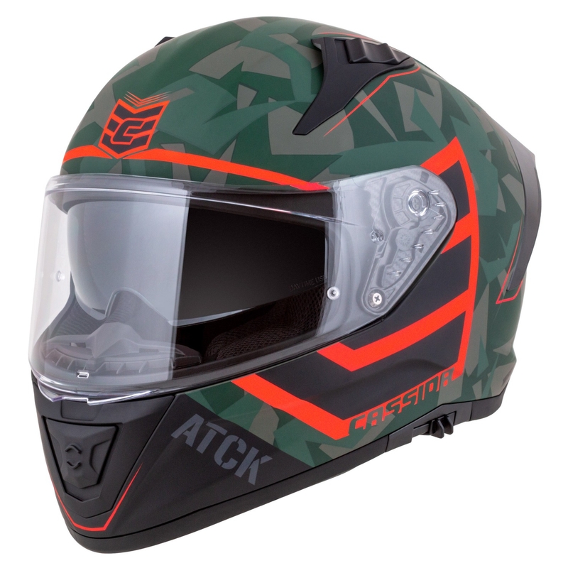 Integralna motociklistička kaciga Cassida Aero ATCK camo zelena-crna-siva-narančasta