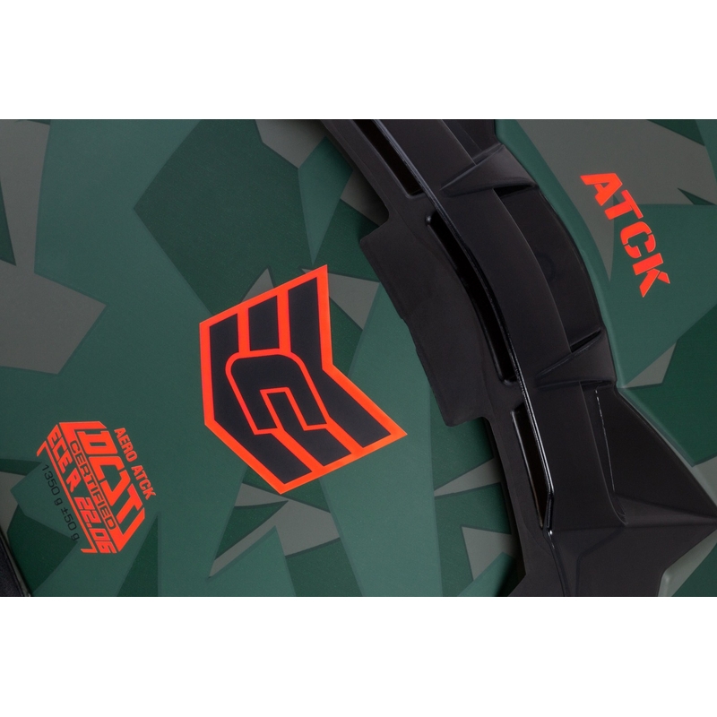 Integralna motociklistička kaciga Cassida Aero ATCK camo zelena-crna-siva-narančasta