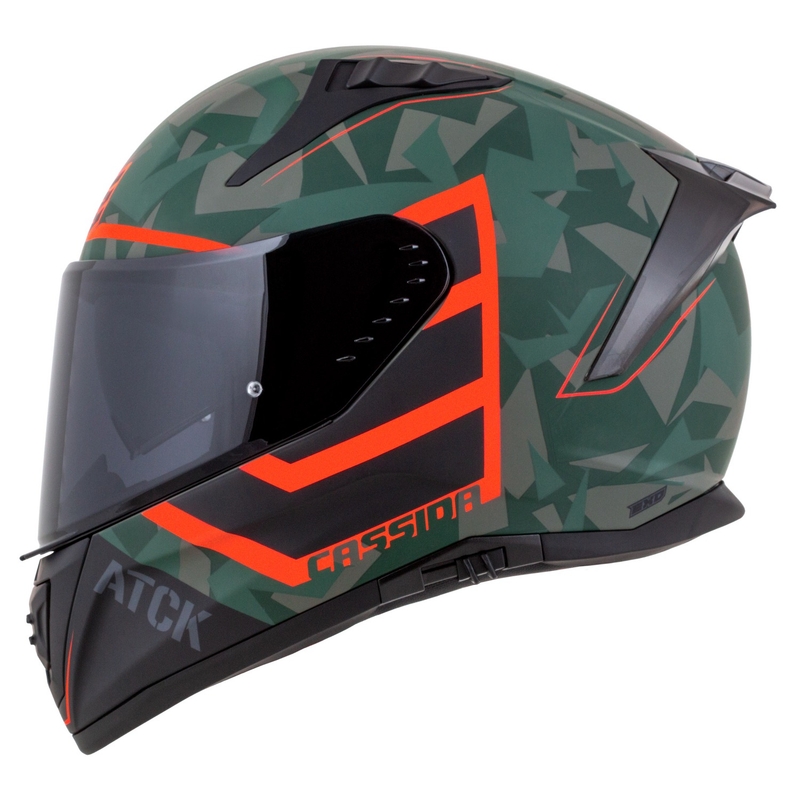 Integralna motociklistička kaciga Cassida Aero ATCK camo zelena-crna-siva-narančasta