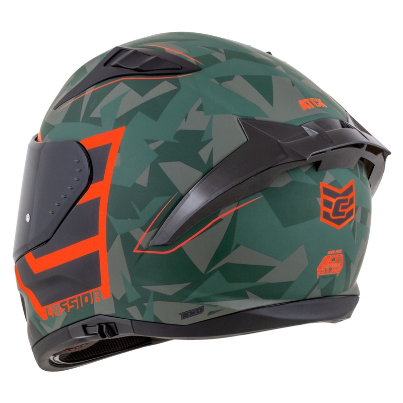 Integralna motociklistička kaciga Cassida Aero ATCK camo zelena-crna-siva-narančasta