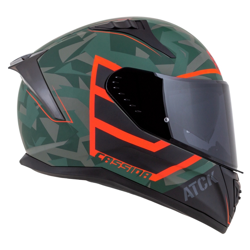 Integralna motociklistička kaciga Cassida Aero ATCK camo zelena-crna-siva-narančasta