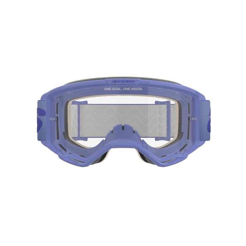Alpinestars Vision 5 Wordmark naočale za motocross ljubičaste boje s prozirnim pleksiglasom