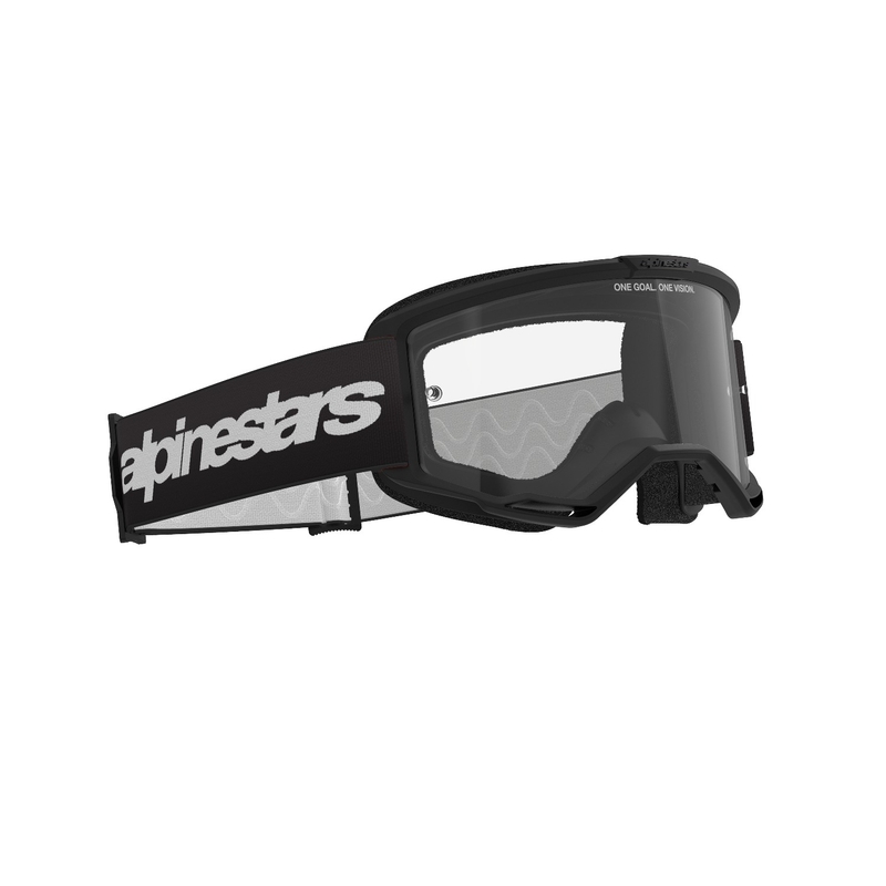 Alpinestars Vision 3 Wordmark motocross naočale crne s prozirnim pleksiglasom