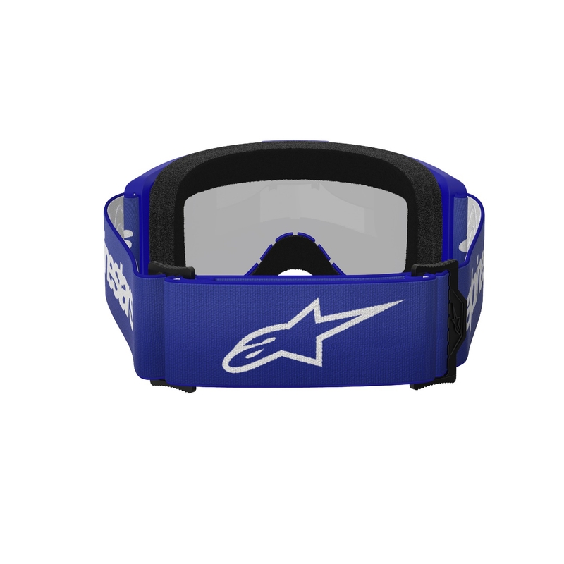 Alpinestars Vision 3 Wordmark plave motocross naočale sa zrcalnom srebrnom lećom