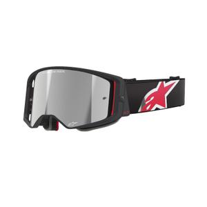 Alpinestars Supertech Corp Motocross naočale crno-crvene sa zrcalnom srebrnom lećom