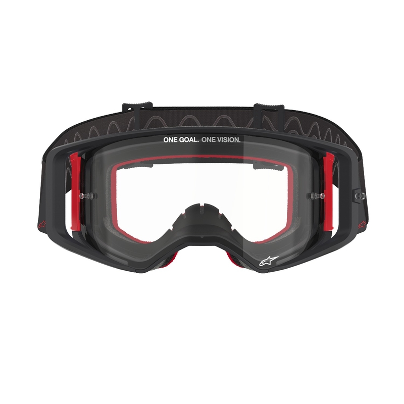 Alpinestars Supertech Corp motokros naočale crno-crvene s prozirnim staklima